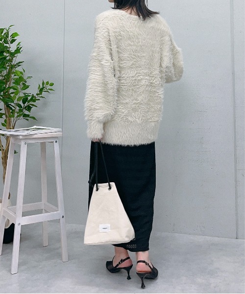 &soiree(アンドソワレ)の「【&soiree】モヘアライクシャギーニットカーディガン(CP)(カーディガン/ボレロ・レディース・チャコール/グリーン/グレー/ブラック/アイボリー・FREE)」の13枚目の写真