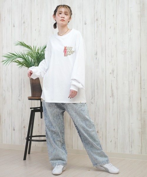 TOY MACHINE(トイ マシーン)の「【ムラサキスポーツ限定】TOY MACHINE/トイマシーン ロンT/長袖ティシャツ オーバーサイズ バックプリント MTMPFLT9(Tシャツ/カットソー・レディース・ブラック/ホワイト・M/L)」の5枚目の写真