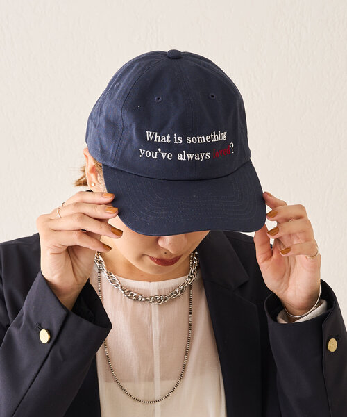 SHENERY(シーナリー)の「season刺繍キャップ(キャップ・レディース・ネイビー/ホワイト・FREE)」の2枚目の写真