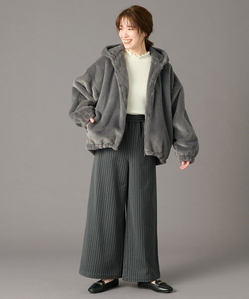 ANY（エニィ）の「【ウエストゴム】ドロストワイドパンツ（その他パンツ・レディース・ライトグレー系1/グレー系・1/3/2）」の11枚目の写真