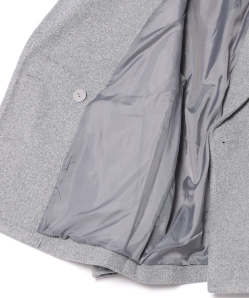saloon(サルーン)の「SALOON(サルーン)/ショートPコート(ピーコート・レディース・キャメル/グレー/オフホワイト・FREE)」の12枚目の写真