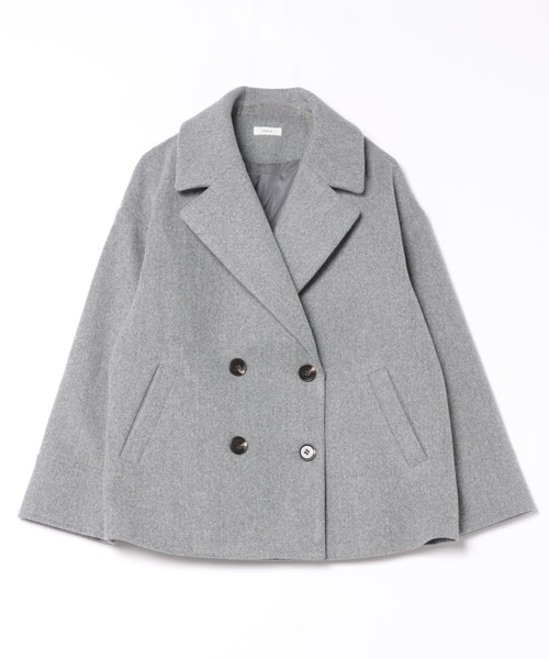 saloon(サルーン)の「SALOON(サルーン)/ショートPコート(ピーコート・レディース・キャメル/グレー/オフホワイト・FREE)」の10枚目の写真