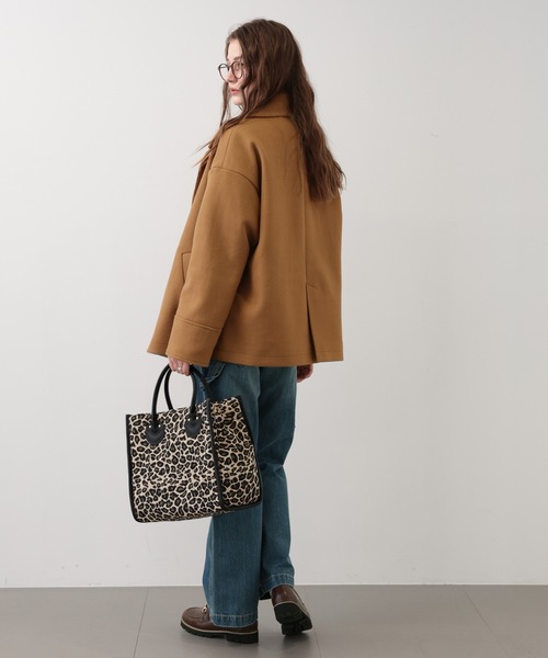 saloon(サルーン)の「SALOON(サルーン)/ショートPコート(ピーコート・レディース・キャメル/グレー/オフホワイト・FREE)」の22枚目の写真