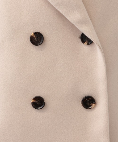 saloon(サルーン)の「SALOON(サルーン)/ショートPコート(ピーコート・レディース・キャメル/グレー/オフホワイト・FREE)」の6枚目の写真