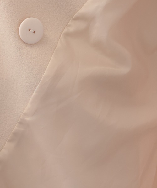 saloon(サルーン)の「SALOON(サルーン)/ショートPコート(ピーコート・レディース・キャメル/グレー/オフホワイト・FREE)」の7枚目の写真