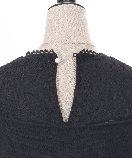 axes femme POETIQUE（アクシーズファムポエティック）の「メニーリボン肩あきニットＰＯ（ニット/セーター・レディース・ブラック/ピンク/キナリ・MEDIUM）」の13枚目の写真