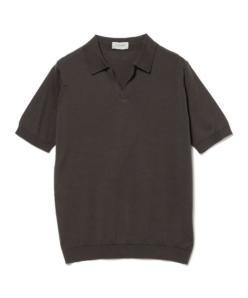 JOHN SMEDLEY(ジョンスメドレー)の「JOHN SMEDLEY / SYRES コットン スキッパーポロシャツ(ポロシャツ・メンズ・ダークブラウン/インディゴブルー/オレンジ系その他6・MEDIUM/LARGE/SMALL)」の4枚目の写真