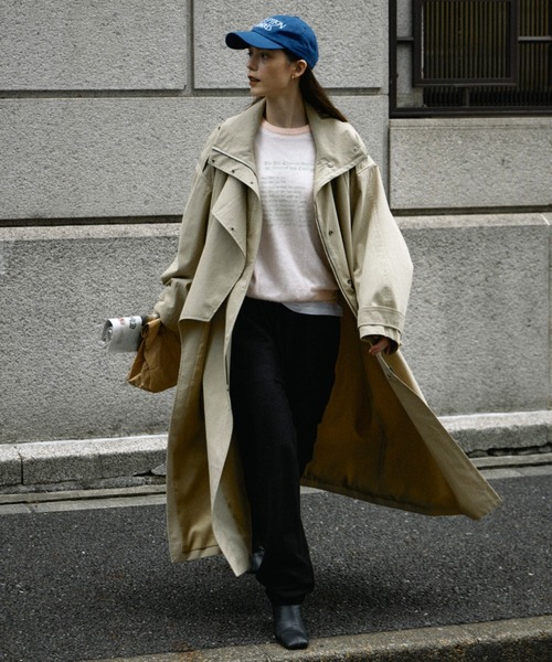 CREDONA（クレドナ）の「ARRANGE TRENCH COAT/アレンジトレンチコート（トレンチコート・レディース・ブラック/ベージュ・FREE）」の11枚目の写真
