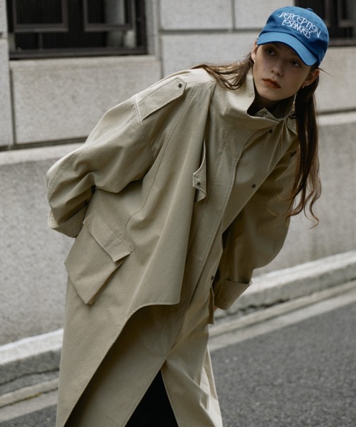 クレドナ　アレンジトレンチコート　ベージュ オーバーサイズ CREDONA（クレドナ）の「ARRANGE TRENCH COAT/アレンジトレンチコート