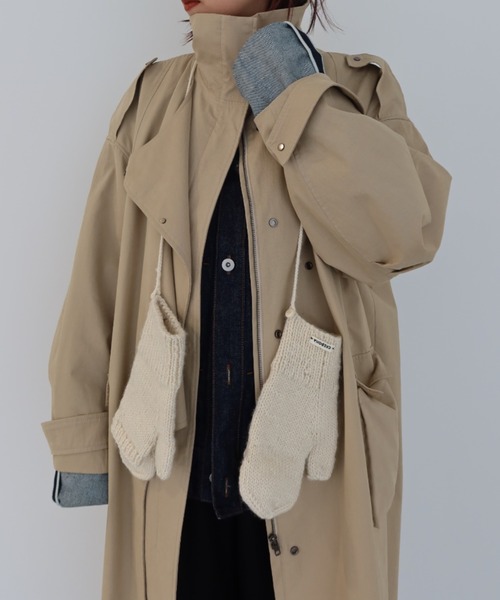 CREDONA（クレドナ）の「ARRANGE TRENCH COAT/アレンジトレンチコート（トレンチコート・レディース・ブラック/ベージュ・FREE）」の6枚目の写真