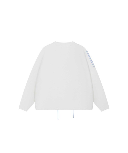 HOOK(フック)の「【HOOK】for girls クレイジーステッチバターフライニット(ニット/セーター・レディース・オフホワイト/ブルー/グリーン・SMALL/MEDIUM)」の7枚目の写真
