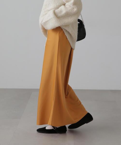 FREE'S MART（フリーズマート）の「【3サイズ展開XS-M】サテンフレアスカート【低身長サイズ有】（スカート・レディース・イエロー/ベージュ/ブラック/ピンク・X-SMALL/MEDIUM/SMALL）」の17枚目の写真