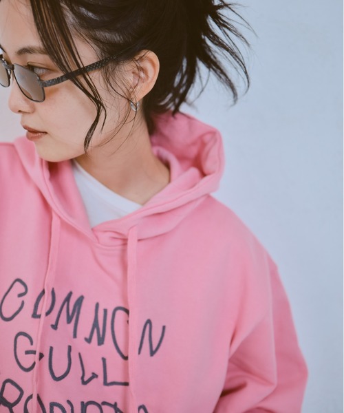 common gull products. ピンクパーカー Ｌ common gull products. パーカー produts hoodie レディース