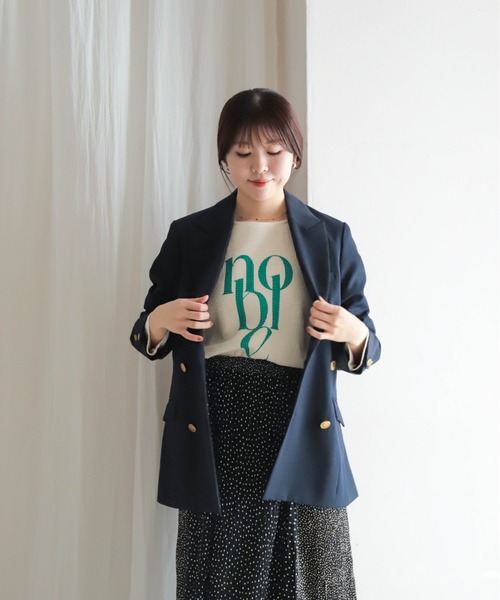 NOMBRE IMPAIR（ノンブルアンペール）の「JQ布帛カットコンビ　8分袖ロゴP/O（Tシャツ/カットソー・レディース・ホワイト/キナリ・FREE）」の19枚目の写真