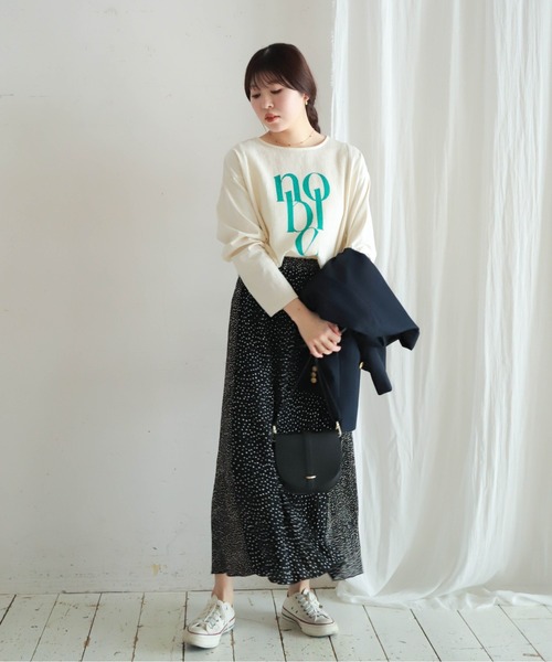 NOMBRE IMPAIR（ノンブルアンペール）の「JQ布帛カットコンビ　8分袖ロゴP/O（Tシャツ/カットソー・レディース・ホワイト/キナリ・FREE）」の12枚目の写真