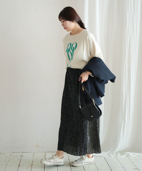 NOMBRE IMPAIR（ノンブルアンペール）の「JQ布帛カットコンビ　8分袖ロゴP/O（Tシャツ/カットソー・レディース・ホワイト/キナリ・FREE）」の13枚目の写真