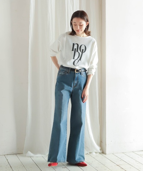 NOMBRE IMPAIR（ノンブルアンペール）の「JQ布帛カットコンビ　8分袖ロゴP/O（Tシャツ/カットソー・レディース・ホワイト/キナリ・FREE）」の3枚目の写真