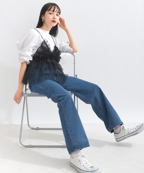 terrace(テラス)の「ダンチウエストデニムパンツ(デニムパンツ・レディース・ブルー/ブラック・MEDIUM)」の6枚目の写真