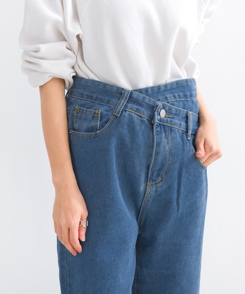terrace(テラス)の「ダンチウエストデニムパンツ(デニムパンツ・レディース・ブルー/ブラック・MEDIUM)」の8枚目の写真