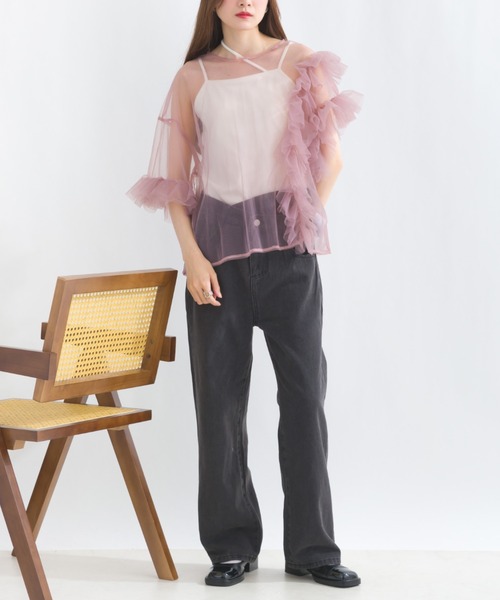 terrace(テラス)の「ダンチウエストデニムパンツ(デニムパンツ・レディース・ブルー/ブラック・MEDIUM)」の16枚目の写真