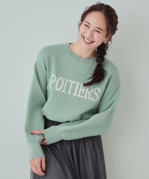 SHOO・LA・RUE | 【洗える/ちくちくしにくい/静電気軽減】スウェットライク ロゴニット(ニット/セーター)