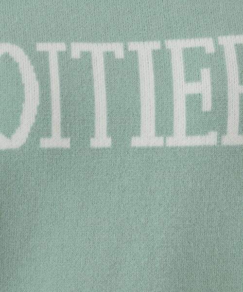 SHOO・LA・RUE（シューラルー）の「【洗える/ちくちくしにくい/静電気軽減】スウェットライク ロゴニット（ニット/セーター・レディース・グレー/ライトベージュ/ブラック/グリーン系・01/04/03/02）」の8枚目の写真