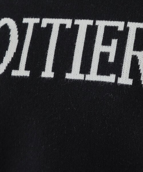 SHOO・LA・RUE（シューラルー）の「【洗える/ちくちくしにくい/静電気軽減】スウェットライク ロゴニット（ニット/セーター・レディース・グレー/ライトベージュ/ブラック/グリーン系・01/04/03/02）」の12枚目の写真