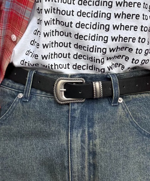 CIAOPANIC TYPY(チャオパニックティピー)の「■【UNISEX】レザーウエスタンベルト(ベルト・メンズ・ブラウン/ブラック・ONE SIZE)」の5枚目の写真