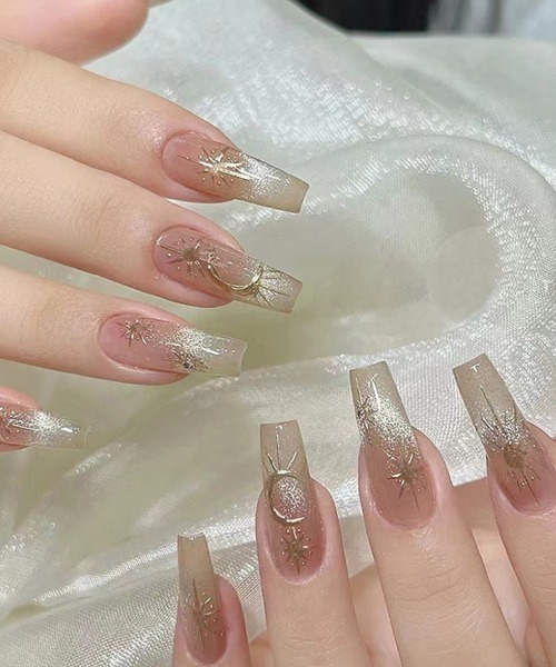 Doux Belle（ドゥーベル）の「簡単にネイルチップ ハンドネイルチップ ストーンネイル（ネイルシール/ネイルチップ・レディース・H/A/F/E/D/C/G/B/J/I・FREE）」の3枚目の写真