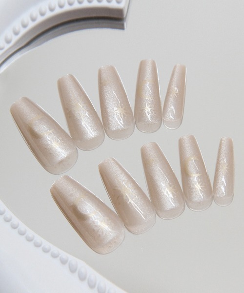 Doux Belle（ドゥーベル）の「簡単にネイルチップ ハンドネイルチップ ストーンネイル（ネイルシール/ネイルチップ・レディース・H/A/F/E/D/C/G/B/J/I・FREE）」の16枚目の写真