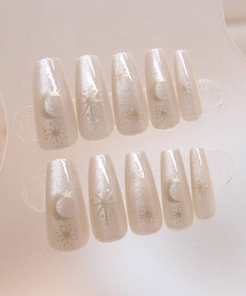 Doux Belle（ドゥーベル）の「簡単にネイルチップ ハンドネイルチップ ストーンネイル（ネイルシール/ネイルチップ・レディース・H/A/F/E/D/C/G/B/J/I・FREE）」の17枚目の写真