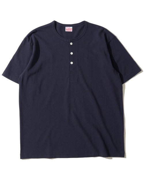 Healthknit(ヘルスニット)の「【Healthknit】TOMPKINS Jersey Henleyneck S/S / トンプキン ジャージー ヘンリーネックTシャツ(Tシャツ/カットソー・メンズ・ブラック/カーキ/オフホワイト/ミント/ヘザーグレー/ネイビー・MEDIUM/LARGE/X-LARGE)」の9枚目の写真