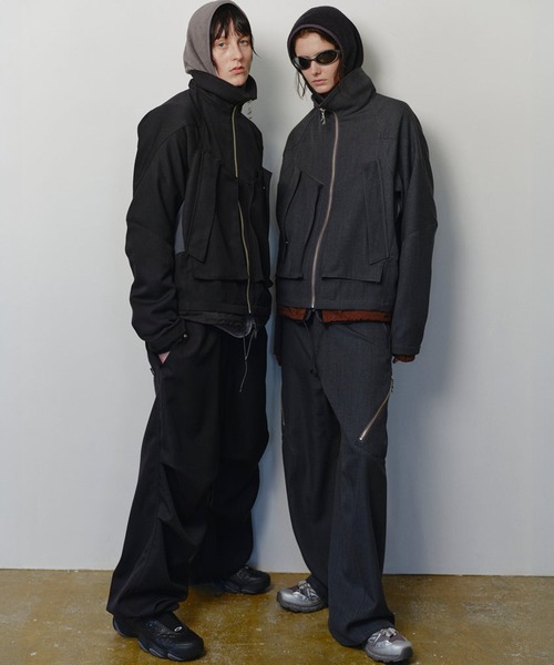 JIEDA(ジエダ)の「LOOSE PARACHUTE PANTS(カーゴパンツ・メンズ・ブラック/グレー・1)」の20枚目の写真