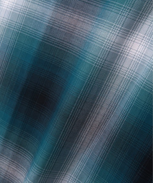 Schott(ショット)の「Schott/ショット/OMBRE SS SHIRT/半袖 オンブレ チェックシャツ(シャツ/ブラウス・メンズ・グリーン/ブラック・2XL/XL/L/M)」の13枚目の写真