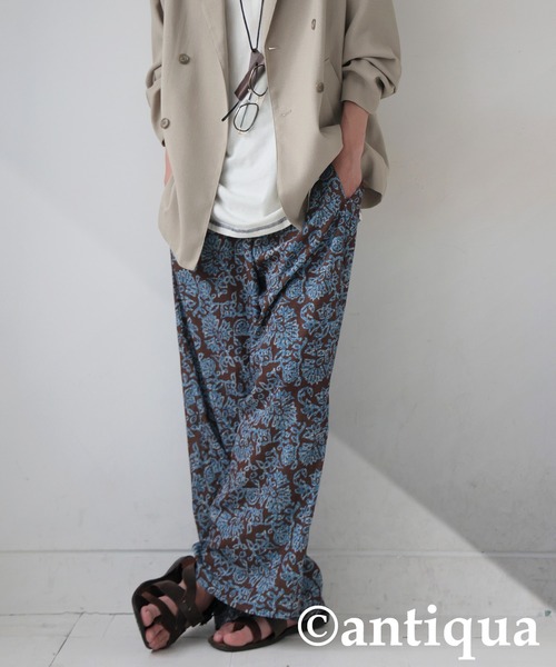 antiqua(アンティカ)の「総柄パンツ(その他パンツ・レディース・ブルー系その他/ブラウン系その他・LARGE/MEDIUM)」の11枚目の写真