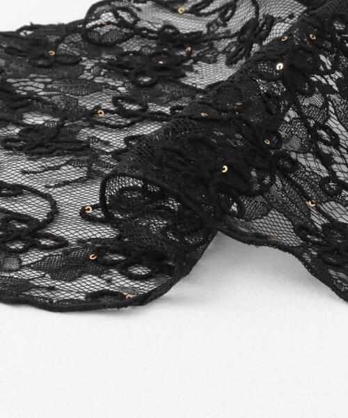 URBAN RESEARCH Sonny Label（アーバンリサーチサニーレーベル）の「チュールエンブロイダリーストール（ストール/ショール・レディース・ブラック/オフホワイト・ONE）」の17枚目の写真