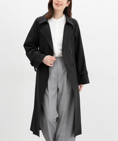 Honeys（ハニーズ）の「【非フッ素撥水加工】撥水加工トレンチコート（トレンチコート・レディース・ダークベージュ/グレイッシュベージュ/ブラック・3L/L/LL/M/S）」の7枚目の写真