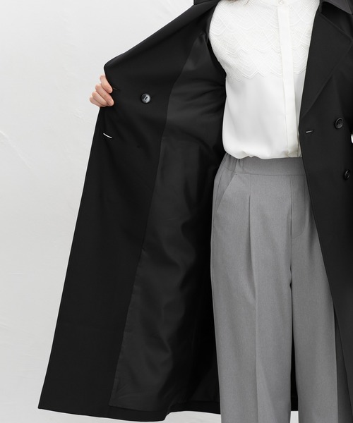 Honeys（ハニーズ）の「【非フッ素撥水加工】撥水加工トレンチコート（トレンチコート・レディース・ダークベージュ/グレイッシュベージュ/ブラック・3L/L/LL/M/S）」の8枚目の写真