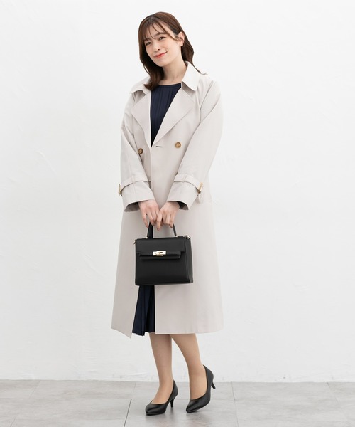 Honeys（ハニーズ）の「【非フッ素撥水加工】撥水加工トレンチコート（トレンチコート・レディース・ダークベージュ/グレイッシュベージュ/ブラック・3L/L/LL/M/S）」の9枚目の写真