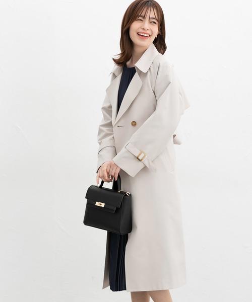 Honeys（ハニーズ）の「【非フッ素撥水加工】撥水加工トレンチコート（トレンチコート・レディース・ダークベージュ/グレイッシュベージュ/ブラック・3L/L/LL/M/S）」の11枚目の写真