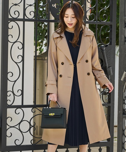 Honeys（ハニーズ）の「【非フッ素撥水加工】撥水加工トレンチコート（トレンチコート・レディース・ダークベージュ/グレイッシュベージュ/ブラック・3L/L/LL/M/S）」の15枚目の写真