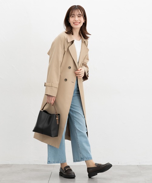 Honeys（ハニーズ）の「【非フッ素撥水加工】撥水加工トレンチコート（トレンチコート・レディース・ダークベージュ/グレイッシュベージュ/ブラック・3L/L/LL/M/S）」の17枚目の写真