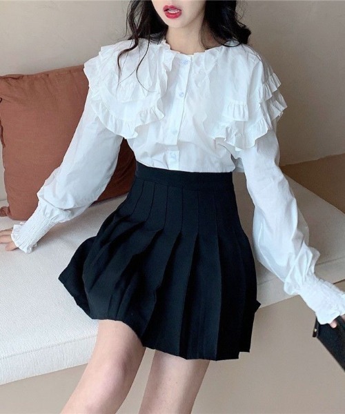 paravion（パラビオン）の「フリル襟ブラウス（シャツ/ブラウス・レディース・ホワイト・FREE）」の6枚目の写真