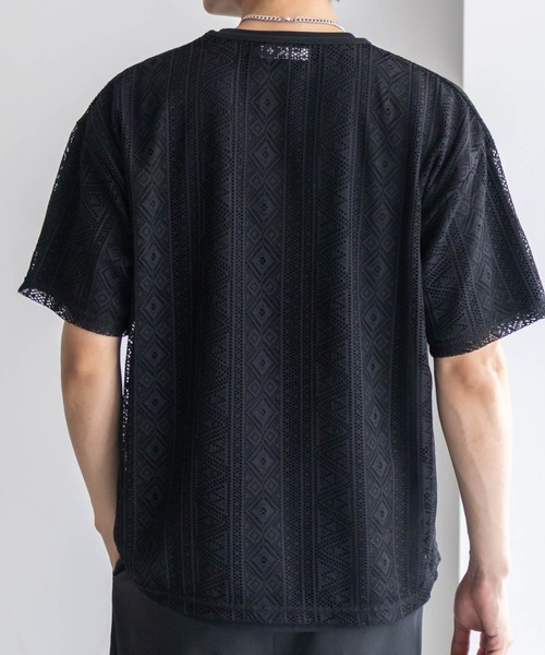NOBLE PRODUCT(ノーブルプロダクツ)の「NOBLE PRODUCT レースアンサンブルTシャツ アクセサリー付き(Tシャツ/カットソー・メンズ・アイボリー系/ブラック系・M/L)」の12枚目の写真