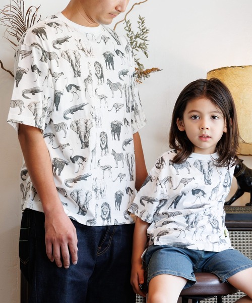 MAKE YOUR DAY(メイクユアデイ)の「リアルアニマル総柄半袖Tシャツ■80~140cm(Tシャツ/カットソー・キッズ・オフホワイト/ベージュ・130/80/120/110/100/90/140)」の20枚目の写真