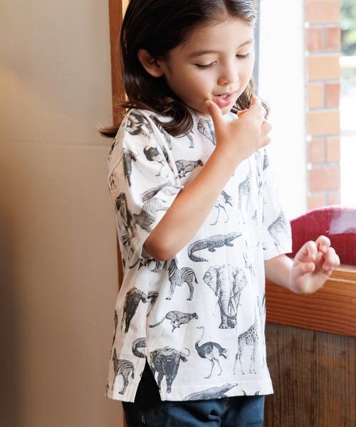 MAKE YOUR DAY(メイクユアデイ)の「リアルアニマル総柄半袖Tシャツ■80~140cm(Tシャツ/カットソー・キッズ・オフホワイト/ベージュ・130/80/120/110/100/90/140)」の17枚目の写真