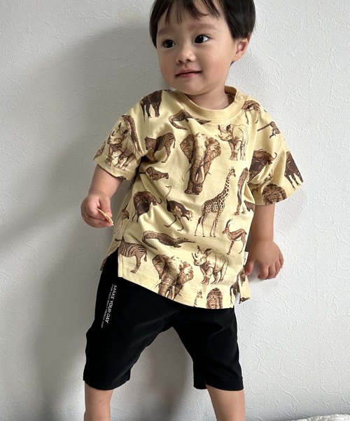 MAKE YOUR DAY(メイクユアデイ)の「リアルアニマル総柄半袖Tシャツ■80~140cm(Tシャツ/カットソー・キッズ・オフホワイト/ベージュ・130/80/120/110/100/90/140)」の12枚目の写真