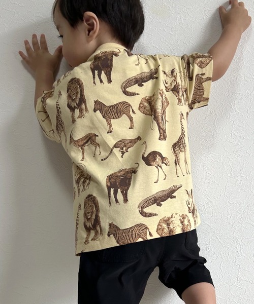 MAKE YOUR DAY(メイクユアデイ)の「リアルアニマル総柄半袖Tシャツ■80~140cm(Tシャツ/カットソー・キッズ・オフホワイト/ベージュ・130/80/120/110/100/90/140)」の14枚目の写真