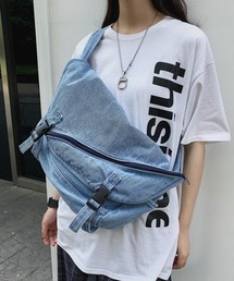 Coo+i（クーイ）の「大容量デニムショルダーバッグ 男女兼用（ショルダーバッグ）」