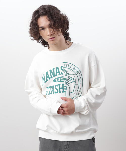 MANASTASH（マナスタッシュ）の「MANASTASH/マナスタッシュ　CiTee SWEAT COLLEGIATE/シティースウェット（スウェット・メンズ・ブラック/その他17/ホワイト・M/S/L/XL）」の2枚目の写真